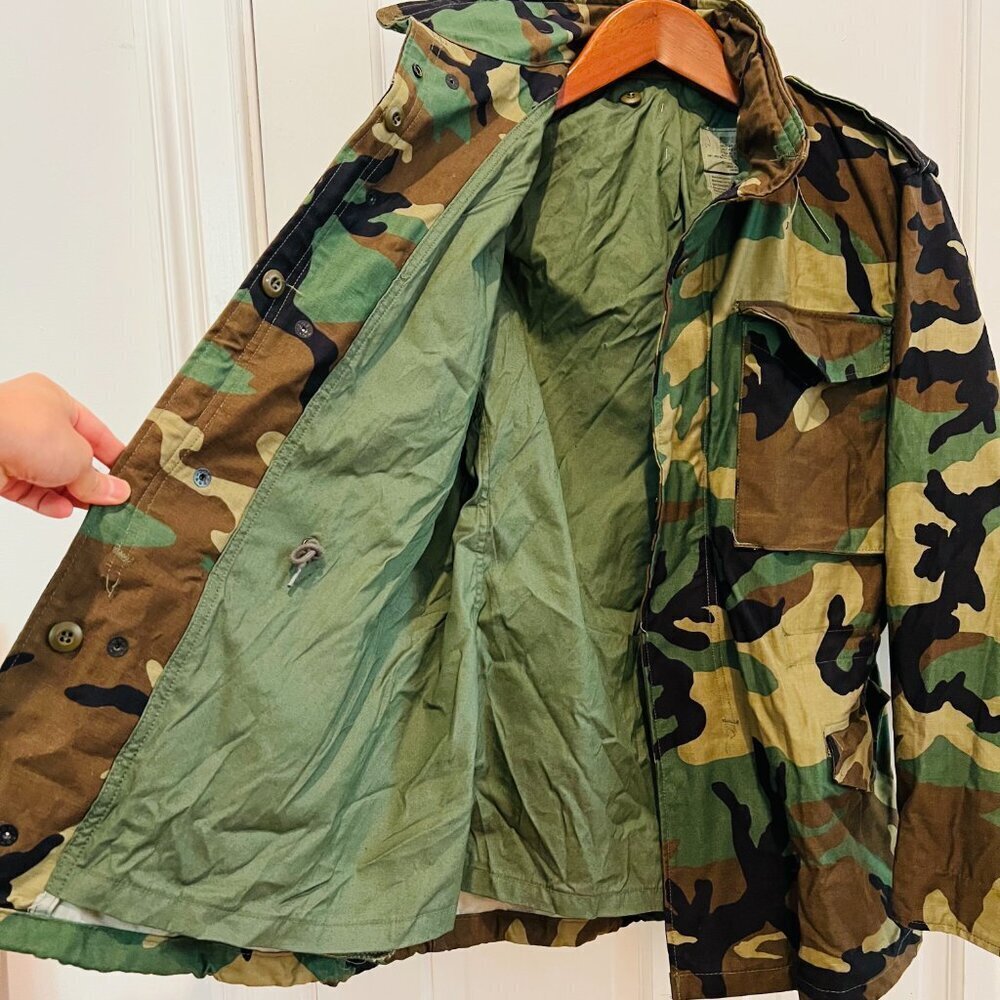 Vintage Golden MFG. Co Inc. Military Cold Weather Field Coat Woodland Camouflage - Picture 8 of 16